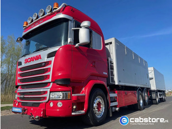 Camión volquete Scania R450 LB6X2*4HNB Euro 6 - Year 2016 - RETARDER - ALUMINIUM kipper + FLOOR  kipper aanhangwagen - Good Condition !!: foto 3