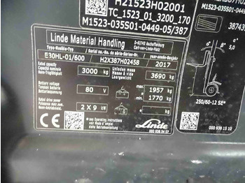 Carretilla elevadora eléctrica Linde E30: foto 5