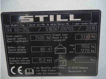 Carretilla elevadora eléctrica Still RX60-25L: foto 5
