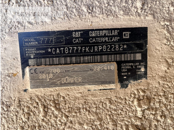 Dúmper rígido Cat 777F: foto 2