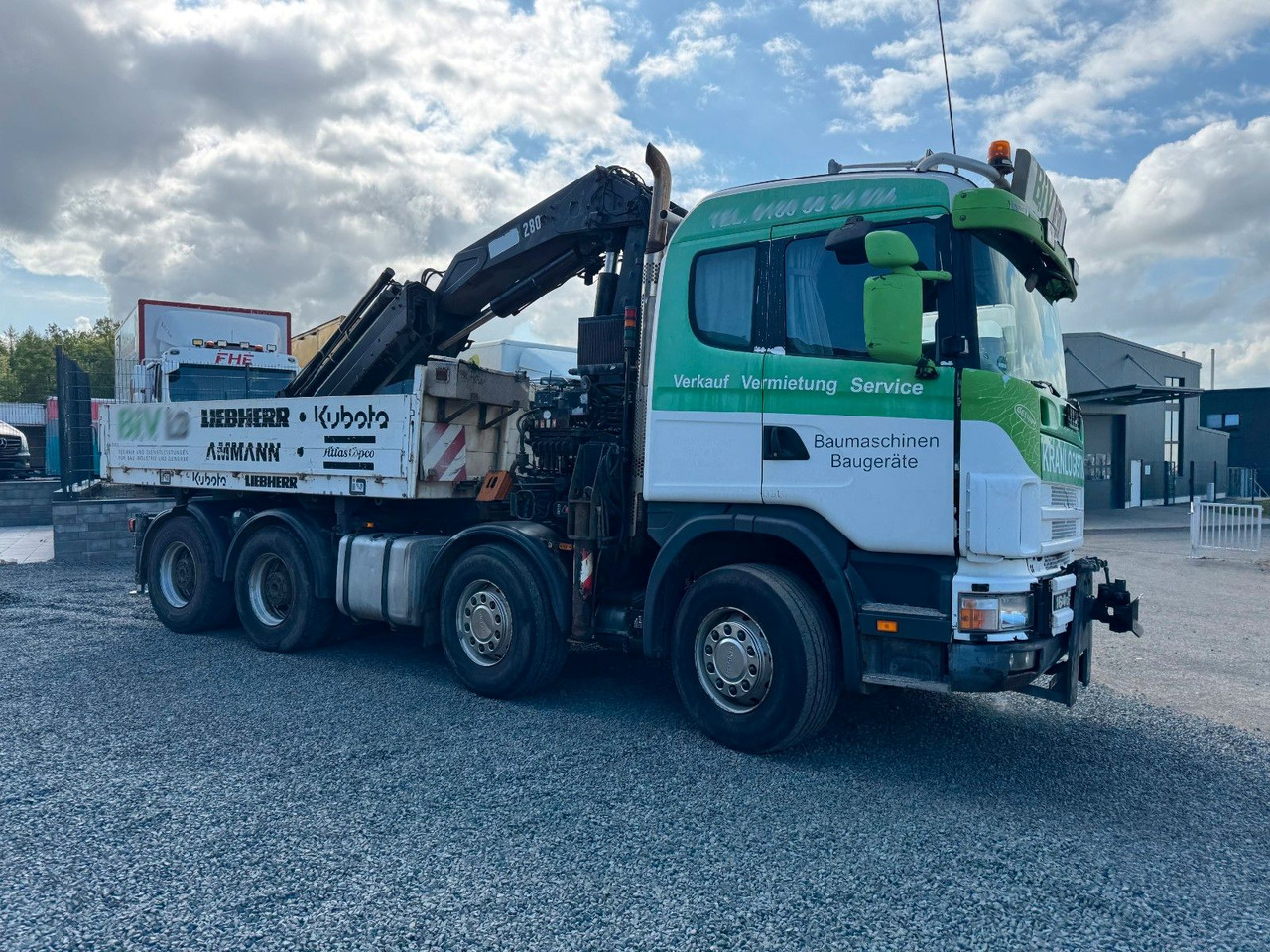 Scania 164G 580 V8 Kran Hiab 280 Retarder Sattelplatte Scania 164G 580 V8 Kran Hiab 280 Retarder Sattelplatte - Camión caja abierta, Camión grúa: foto 4 Scania 164G 580 V8 Kran Hiab 280 Retarder Sattelplatte Scania 164G 580 V8 Kran Hiab 280 Retarder Sattelplatte - Camión caja abierta, Camión grúa: foto 4