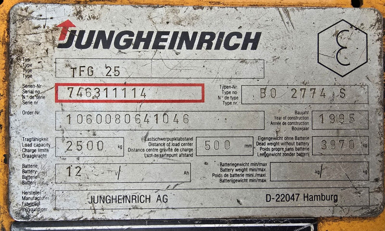 Carretilla elevadora diésel Yale Jungheinrich TFG 25 Gas Stapler Frontstapler: foto 11