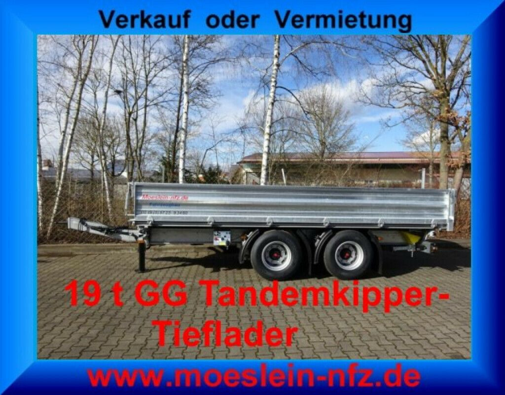Möslein 19 t Tandem- 3 Seiten- Kipper Tieflader-- Neufa - Remolque volquete: foto 1 Möslein 19 t Tandem- 3 Seiten- Kipper Tieflader-- Neufa - Remolque volquete: foto 1