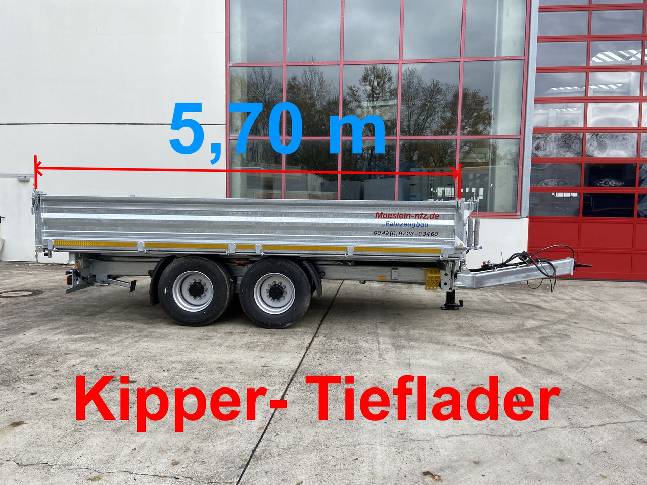 Möslein TTD 14 5,70 m 14 t Kipper Tieflader 5,70 m lang, Breite Reifen-- Neufahrzeug -- - Remolque volquete: foto 1 Möslein TTD 14 5,70 m 14 t Kipper Tieflader 5,70 m lang, Breite Reifen-- Neufahrzeug -- - Remolque volquete: foto 1