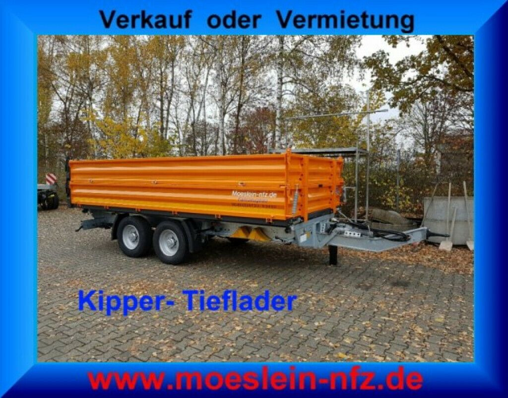 Möslein neuer Tandem 3- Seitenkipper Tiefladermit Bordw - Remolque volquete: foto 1 Möslein neuer Tandem 3- Seitenkipper Tiefladermit Bordw - Remolque volquete: foto 1