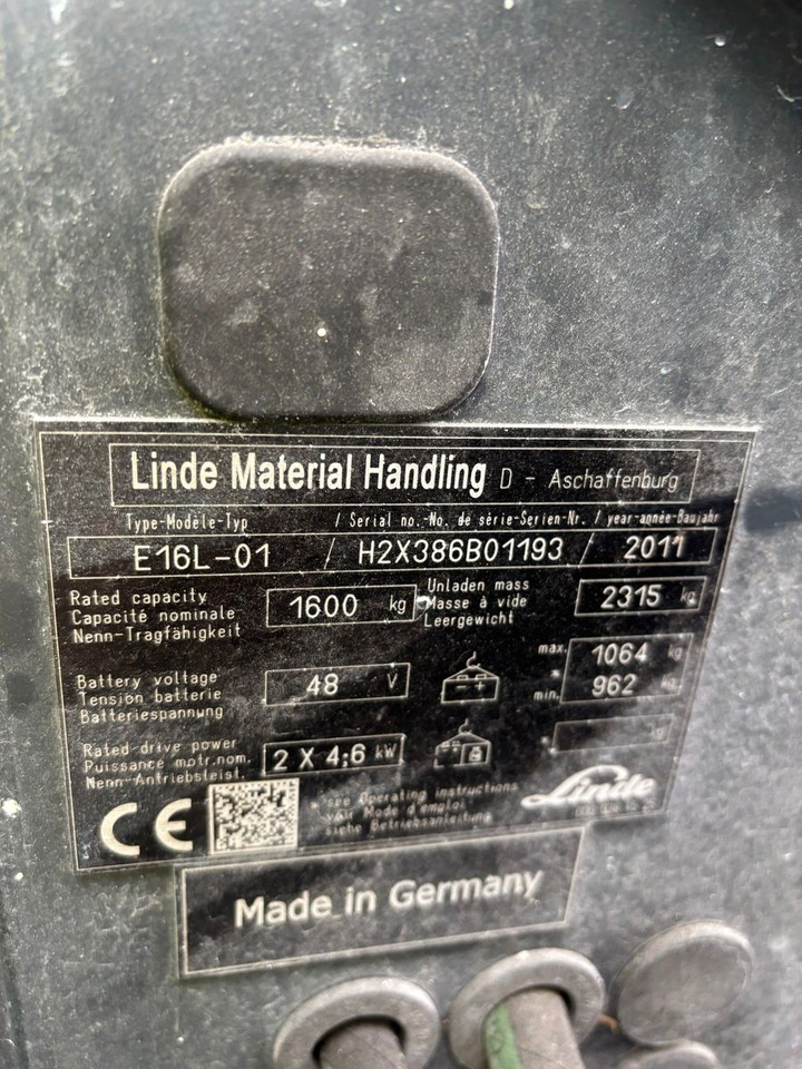 Carretilla elevadora eléctrica Linde E16L 3-Rad: foto 6