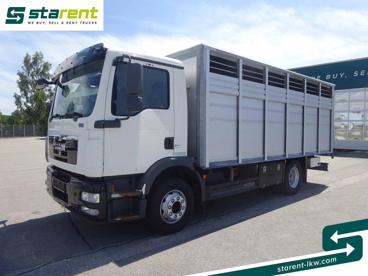 MAN TGM 15.290 Viehtransporter, Scheuwimmer Aufbau - Camión para caballos: foto 1 MAN TGM 15.290 Viehtransporter, Scheuwimmer Aufbau - Camión para caballos: foto 1