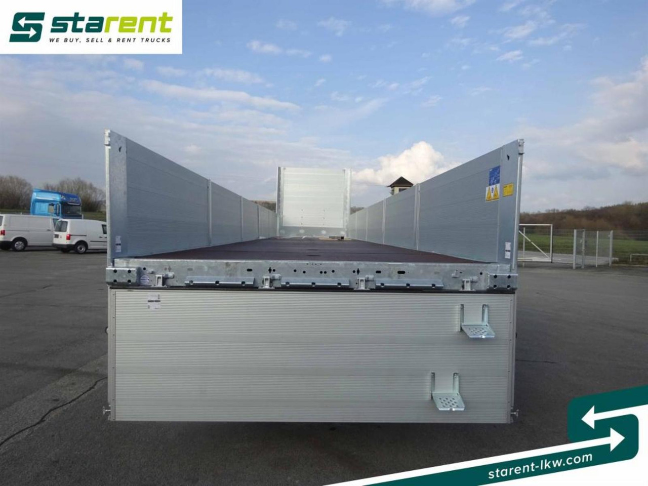Semirremolque plataforma/ Caja abierta nuevo Schmitz Baustofftrailer Liftachse Rungen 80cm Bordwände: foto 9