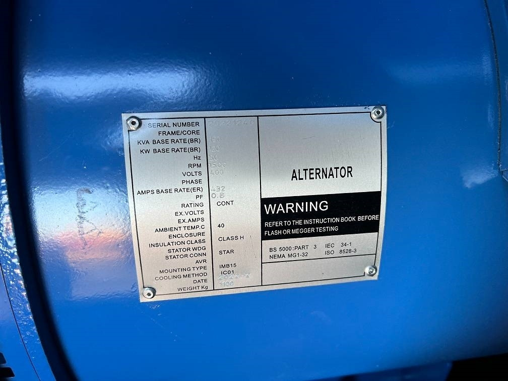 Generador industriale nuevo Ricardo 150KVA (120KW) SILENT GENERATOR 3 PHASE 50HZ 400V: foto 8