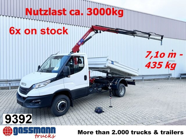 Iveco Daily 70C18H 4x2 mit Kran HMF 340-K3, Funk - Camión volquete, Camión grúa: foto 1 Iveco Daily 70C18H 4x2 mit Kran HMF 340-K3, Funk - Camión volquete, Camión grúa: foto 1