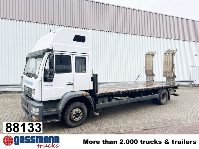 MAN LE 14.280 4x2 L, Maschinentransporter, 2x AHK - Camión caja abierta: foto 1 MAN LE 14.280 4x2 L, Maschinentransporter, 2x AHK - Camión caja abierta: foto 1