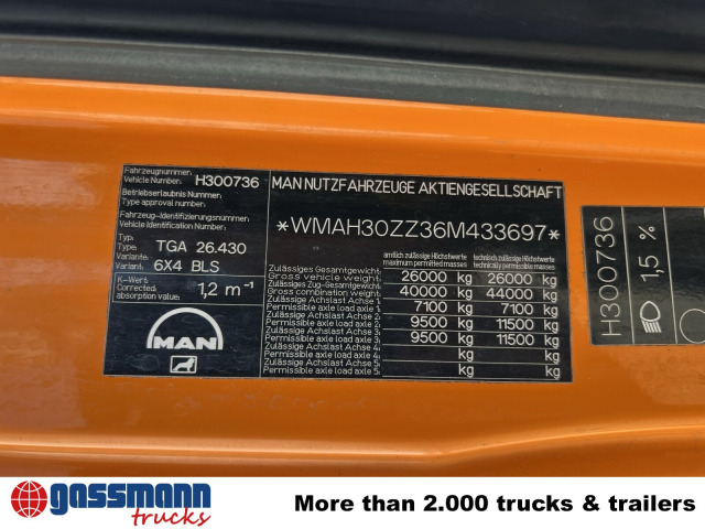 Construcción de carreteras, Construcción de carreteras MAN TGA 26.430 6X4 BL: foto 15 Construcción de carreteras, Construcción de carreteras MAN TGA 26.430 6X4 BL: foto 15