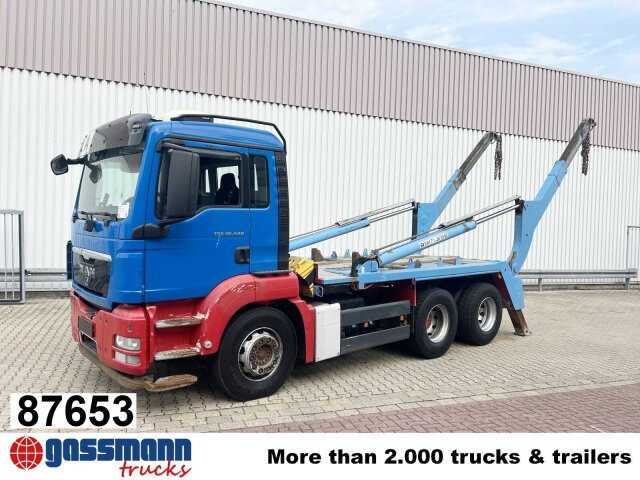 MAN TGS 26.440 6X4 BB, Tele-Absetzer - Camión portacontenedor de cadenas: foto 1 MAN TGS 26.440 6X4 BB, Tele-Absetzer - Camión portacontenedor de cadenas: foto 1