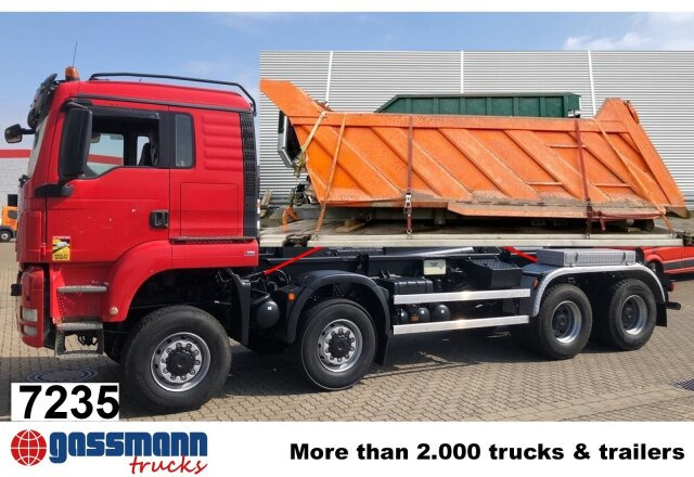 MAN TGS 41.480 8X8 BB, Bender Stahlmulde ca. 18m³, - Camión chasis: foto 1 MAN TGS 41.480 8X8 BB, Bender Stahlmulde ca. 18m³, - Camión chasis: foto 1