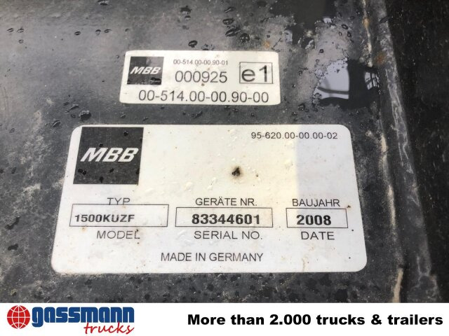 MBB 1500KUZF Ladebordwand unterfaltbar, 1,5t - Trampilla elevadora para Camión: foto 2 MBB 1500KUZF Ladebordwand unterfaltbar, 1,5t - Trampilla elevadora para Camión: foto 2