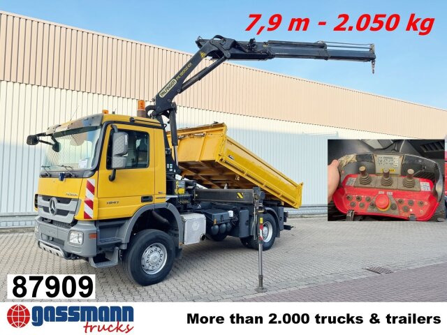 Mercedes-Benz Actros 1841 AK 4x4, EEV, Kran Palfinger - Camión volquete, Camión grúa: foto 1 Mercedes-Benz Actros 1841 AK 4x4, EEV, Kran Palfinger - Camión volquete, Camión grúa: foto 1