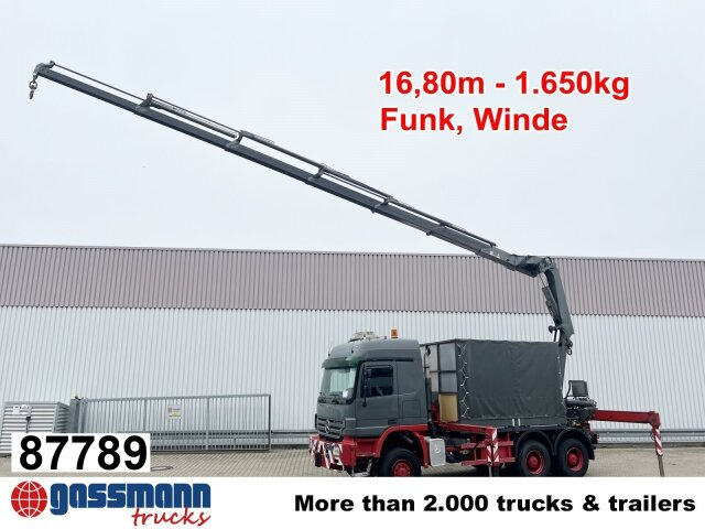 Mercedes-Benz Actros 3346 AK 6x6, 134t Anhängelast WSK, - Camión caja abierta, Camión grúa: foto 1 Mercedes-Benz Actros 3346 AK 6x6, 134t Anhängelast WSK, - Camión caja abierta, Camión grúa: foto 1