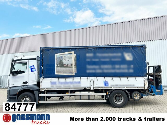 Mercedes-Benz Antos 1840 L 4x2, Aufnahme für Mitnahmestapler - Camión caja abierta: foto 1 Mercedes-Benz Antos 1840 L 4x2, Aufnahme für Mitnahmestapler - Camión caja abierta: foto 1