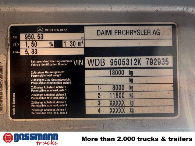 Mercedes-Benz Atego 1828 L 4x2, Rechtslenker, - Camión chasis: foto 4 Mercedes-Benz Atego 1828 L 4x2, Rechtslenker, - Camión chasis: foto 4