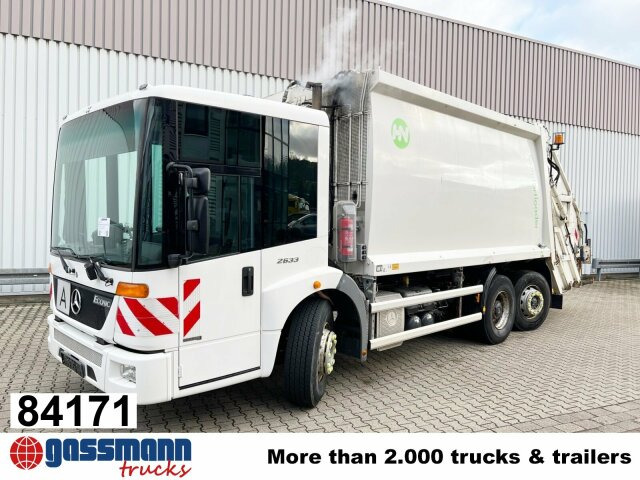 Mercedes-Benz Econic 2633 L/NLA 6x2/4, Lenkachse, - Camión de basura: foto 1 Mercedes-Benz Econic 2633 L/NLA 6x2/4, Lenkachse, - Camión de basura: foto 1