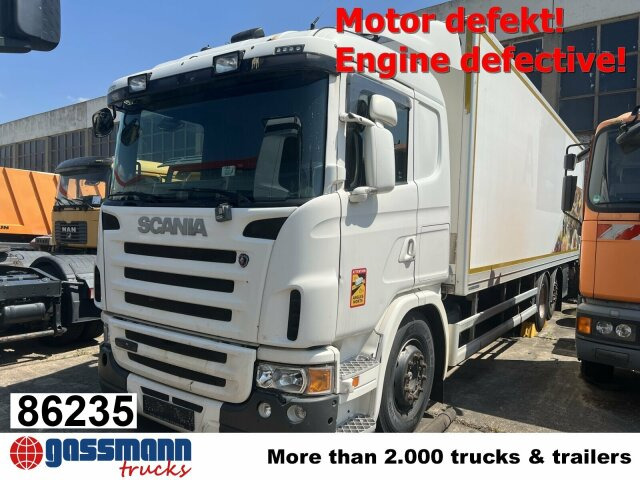 Scania G420 6x2, Liftachse, Hiab LBW, Motor defekt! - Camión caja cerrada: foto 1 Scania G420 6x2, Liftachse, Hiab LBW, Motor defekt! - Camión caja cerrada: foto 1