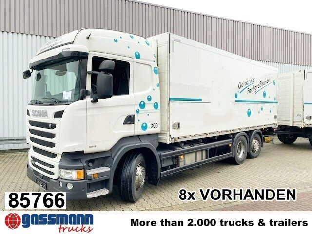 Scania R450 LB 6x2-4 Getränkekoffer, Retarder, - Camión caja cerrada: foto 1 Scania R450 LB 6x2-4 Getränkekoffer, Retarder, - Camión caja cerrada: foto 1