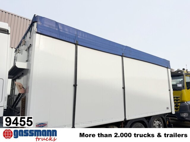 Schubbodenaufbau mit Plane ca 29m³, Funk - Camión caja cerrada: foto 1 Schubbodenaufbau mit Plane ca 29m³, Funk - Camión caja cerrada: foto 1