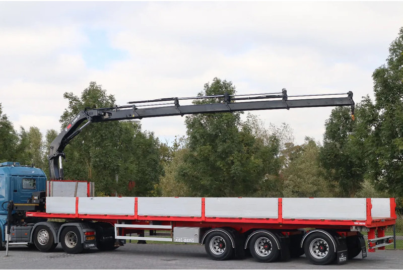 Kelberg HIAB 228-4 | 3 AXLE | LIFT AXLE | 2X STEERING | KRAN / CRANE - Semirremolque plataforma/ Caja abierta: foto 3 Kelberg HIAB 228-4 | 3 AXLE | LIFT AXLE | 2X STEERING | KRAN / CRANE - Semirremolque plataforma/ Caja abierta: foto 3