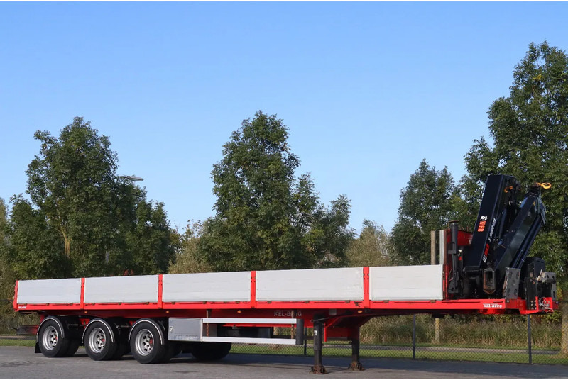 Kelberg HIAB 228-4 | 3 AXLE | LIFT AXLE | 2X STEERING | KRAN / CRANE - Semirremolque plataforma/ Caja abierta: foto 4 Kelberg HIAB 228-4 | 3 AXLE | LIFT AXLE | 2X STEERING | KRAN / CRANE - Semirremolque plataforma/ Caja abierta: foto 4