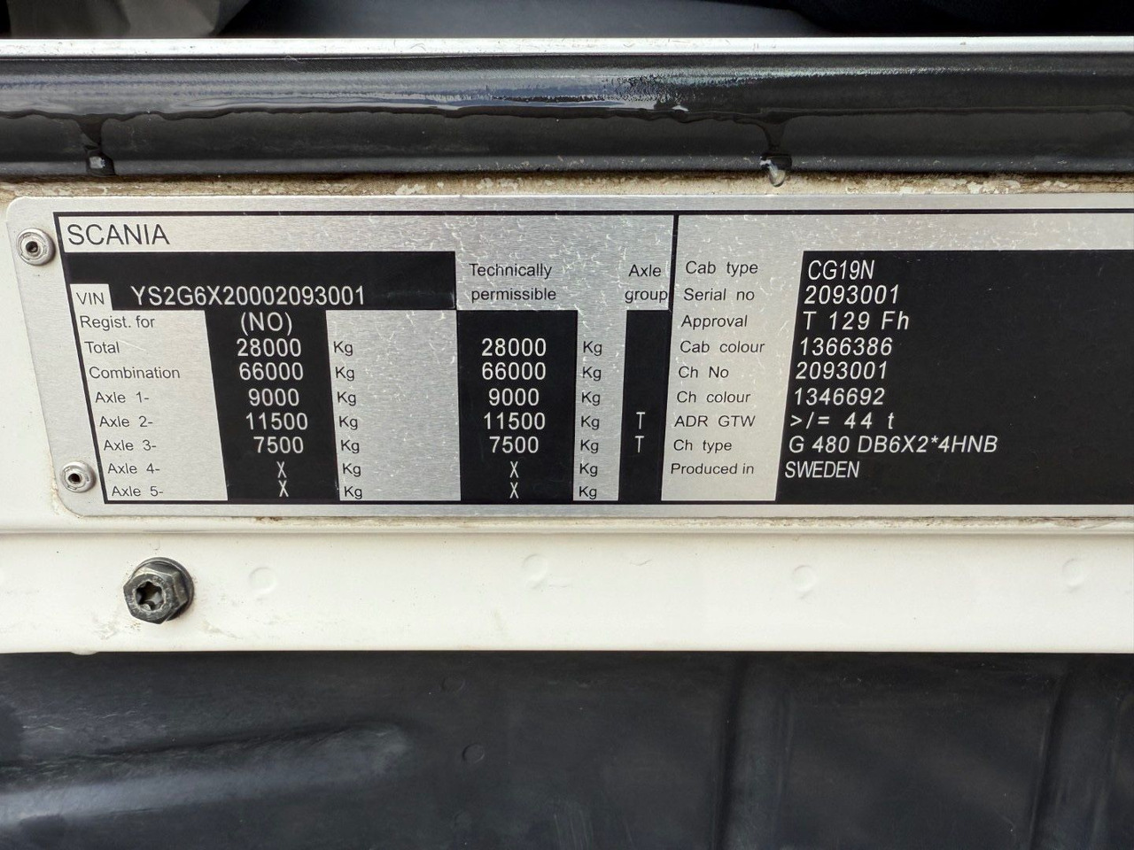 Camión chasis Scania G480 6x2*4 ADR Chassis / Fahrgestell / Retarder: foto 17