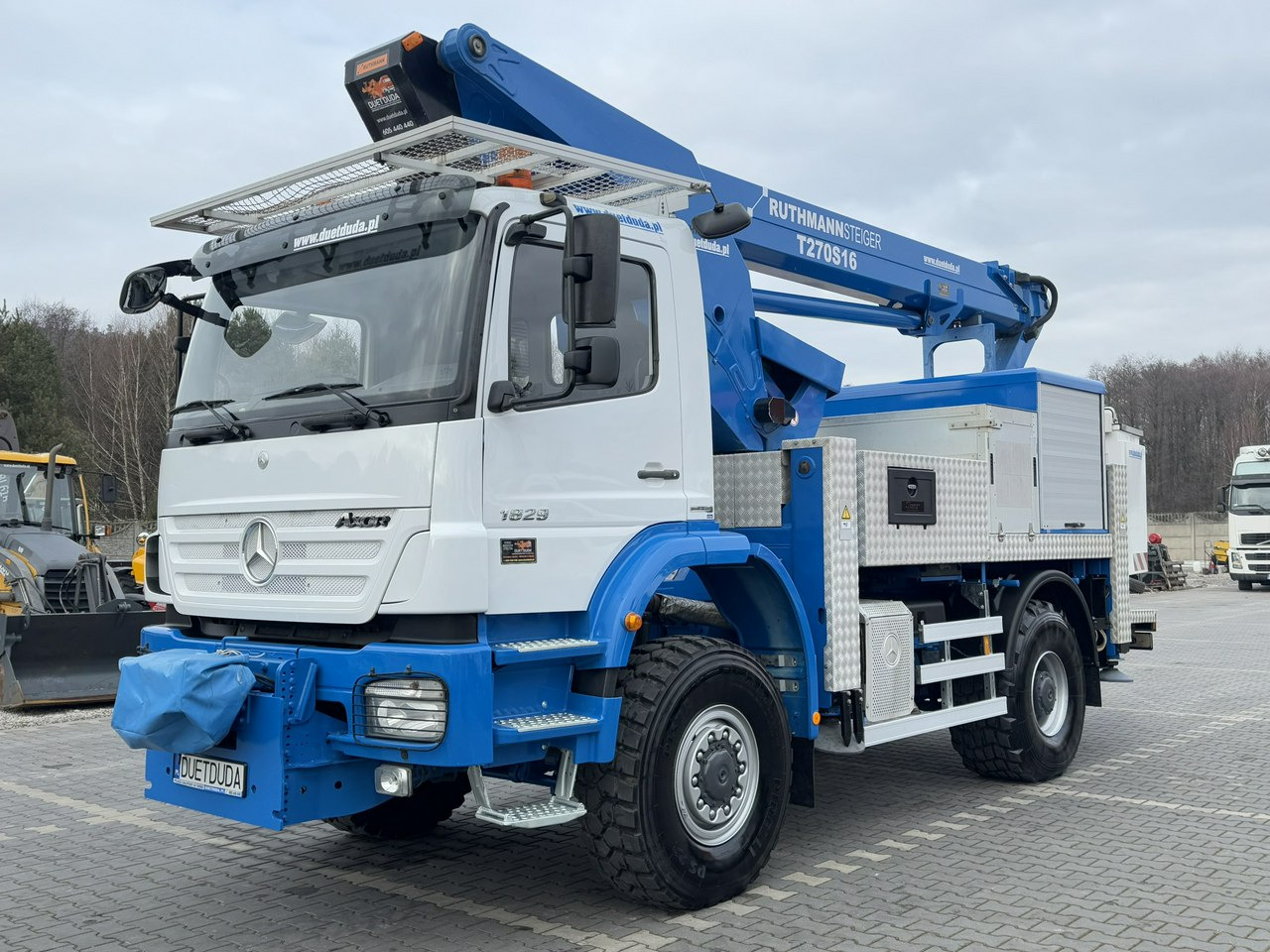 Camión con plataforma elevadora Mercedes AXOR 1829 4x4 Zwyżka RUTHMANN STEIGER T270S16 Podnośnik Koszowy: foto 8