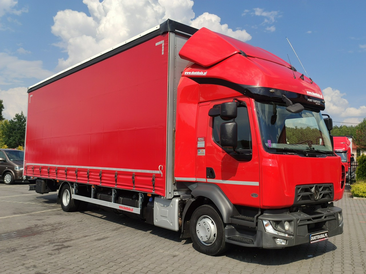 Renault D12.240 E6 Firana Tył Drzwi Dach Zsuwany Długa 830cm - Camión lona: foto 1 Renault D12.240 E6 Firana Tył Drzwi Dach Zsuwany Długa 830cm - Camión lona: foto 1
