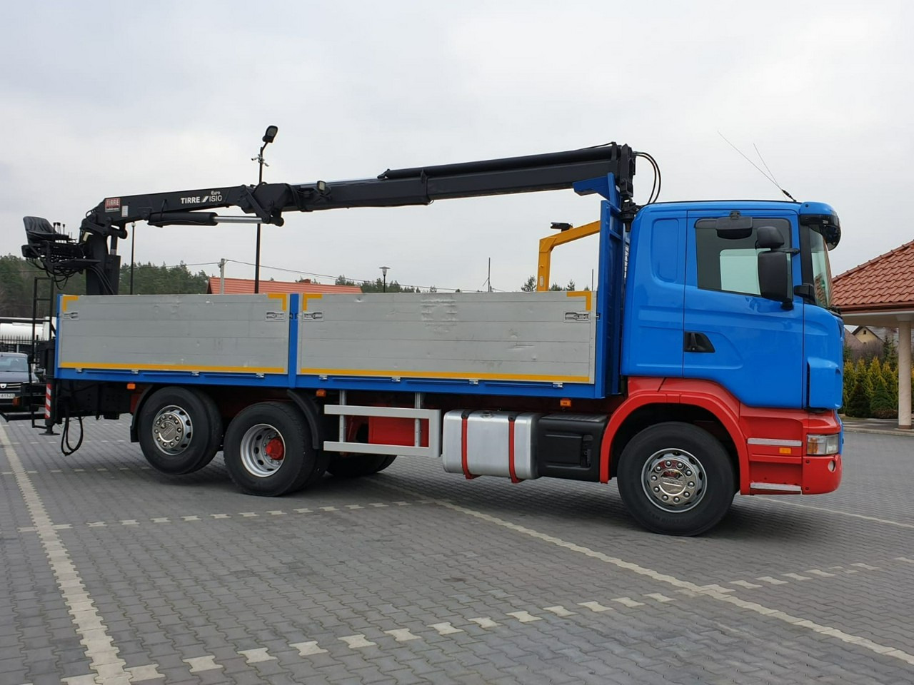 Scania R 400 LB 6x2 HDS Budowlanka Widły Oś Skrętna Super Stan - Camión caja abierta, Camión grúa: foto 5 Scania R 400 LB 6x2 HDS Budowlanka Widły Oś Skrętna Super Stan - Camión caja abierta, Camión grúa: foto 5