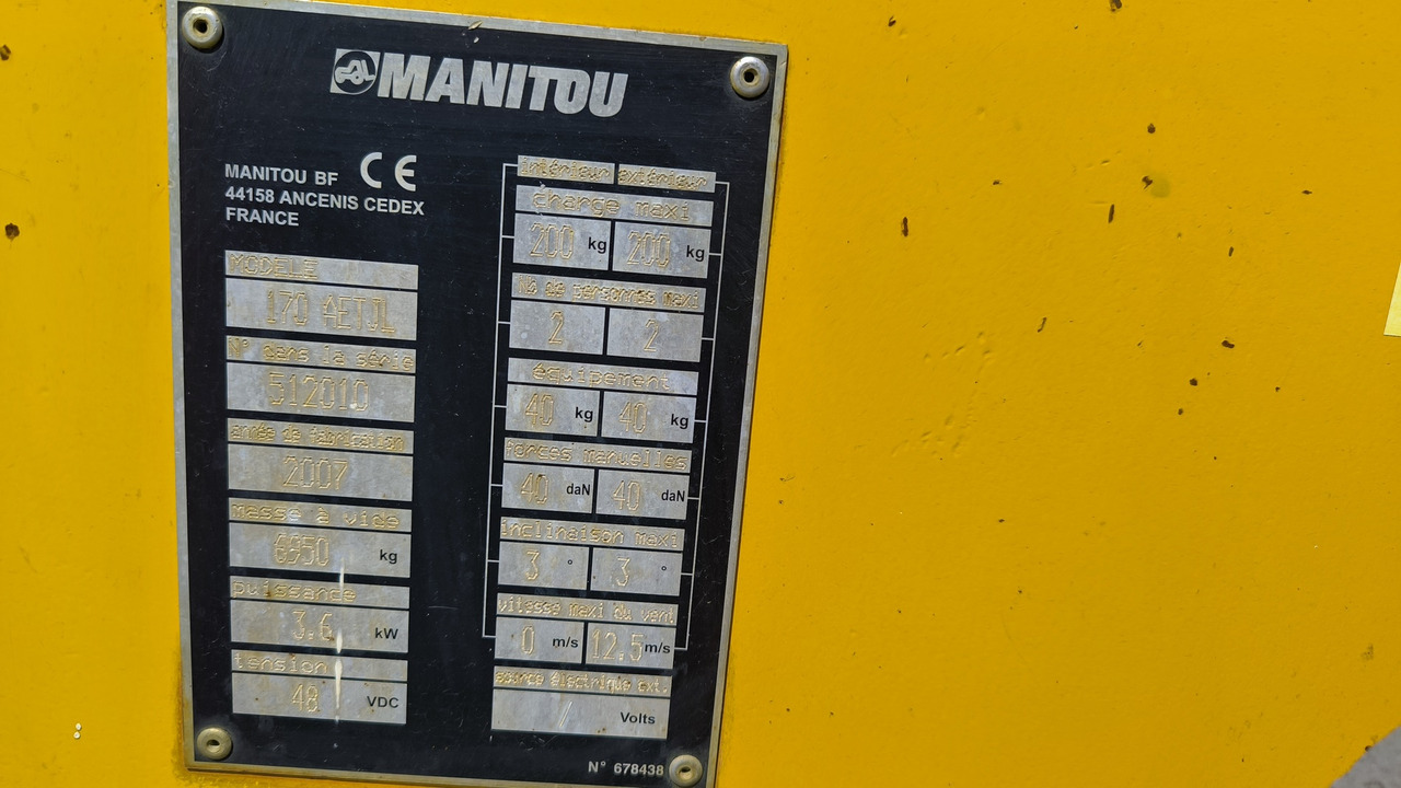 Plataforma articulada MANITOU 170 AETJL: foto 6