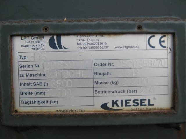 LRT NIEDERHALTERSCHAUFEL 2700MM Hitachi ZW180  - Cazo para Maquinaria de construcción: foto 2 LRT NIEDERHALTERSCHAUFEL 2700MM Hitachi ZW180  - Cazo para Maquinaria de construcción: foto 2