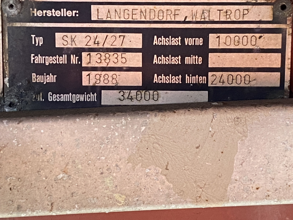 Semirremolque volquete Langendorf SK 24/27: foto 8 Semirremolque volquete Langendorf SK 24/27: foto 8