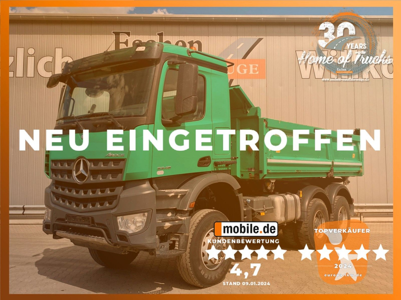 Mercedes-Benz 3345 Arocs 6x6 | MEILLER*Bordmatik*AHK*Blatt*AC - Camión volquete: foto 1 Mercedes-Benz 3345 Arocs 6x6 | MEILLER*Bordmatik*AHK*Blatt*AC - Camión volquete: foto 1