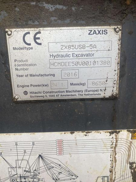 Hitachi ZX85USB-5A - Excavadora de cadenas: foto 4 Hitachi ZX85USB-5A - Excavadora de cadenas: foto 4