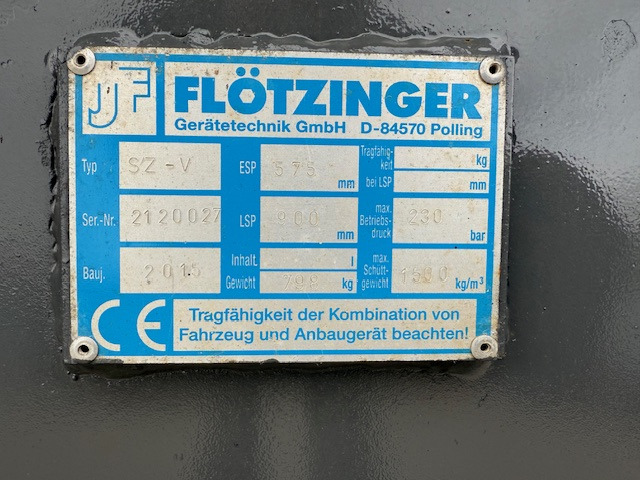 Flötzinger SZ-V - 2400 mm - Volvo/CAT/Komatsu -Krokodilgebiss - Otros maquinaria: foto 5 Flötzinger SZ-V - 2400 mm - Volvo/CAT/Komatsu -Krokodilgebiss - Otros maquinaria: foto 5