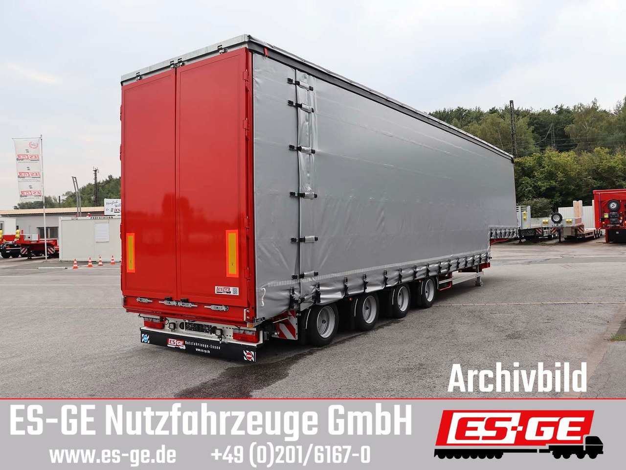 ES-GE 4-Achs-Satteltieflader mit Curtainsider-Aufbau - Semirremolque góndola rebajadas: foto 3 ES-GE 4-Achs-Satteltieflader mit Curtainsider-Aufbau - Semirremolque góndola rebajadas: foto 3