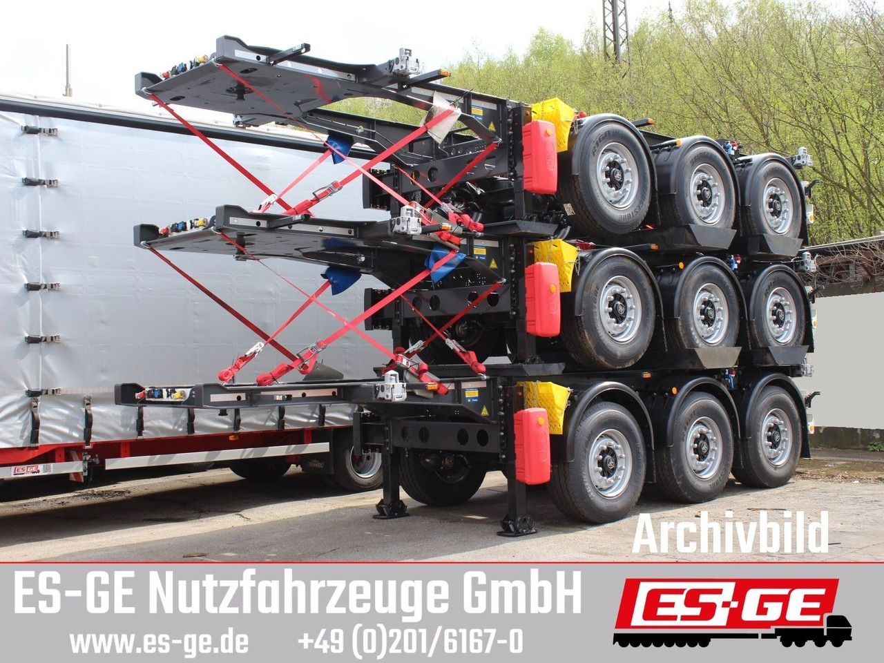Krone Box Liner 3-Achs-Containerchassis 20' - Semirremolque portacontenedore/ Intercambiable: foto 1 Krone Box Liner 3-Achs-Containerchassis 20' - Semirremolque portacontenedore/ Intercambiable: foto 1