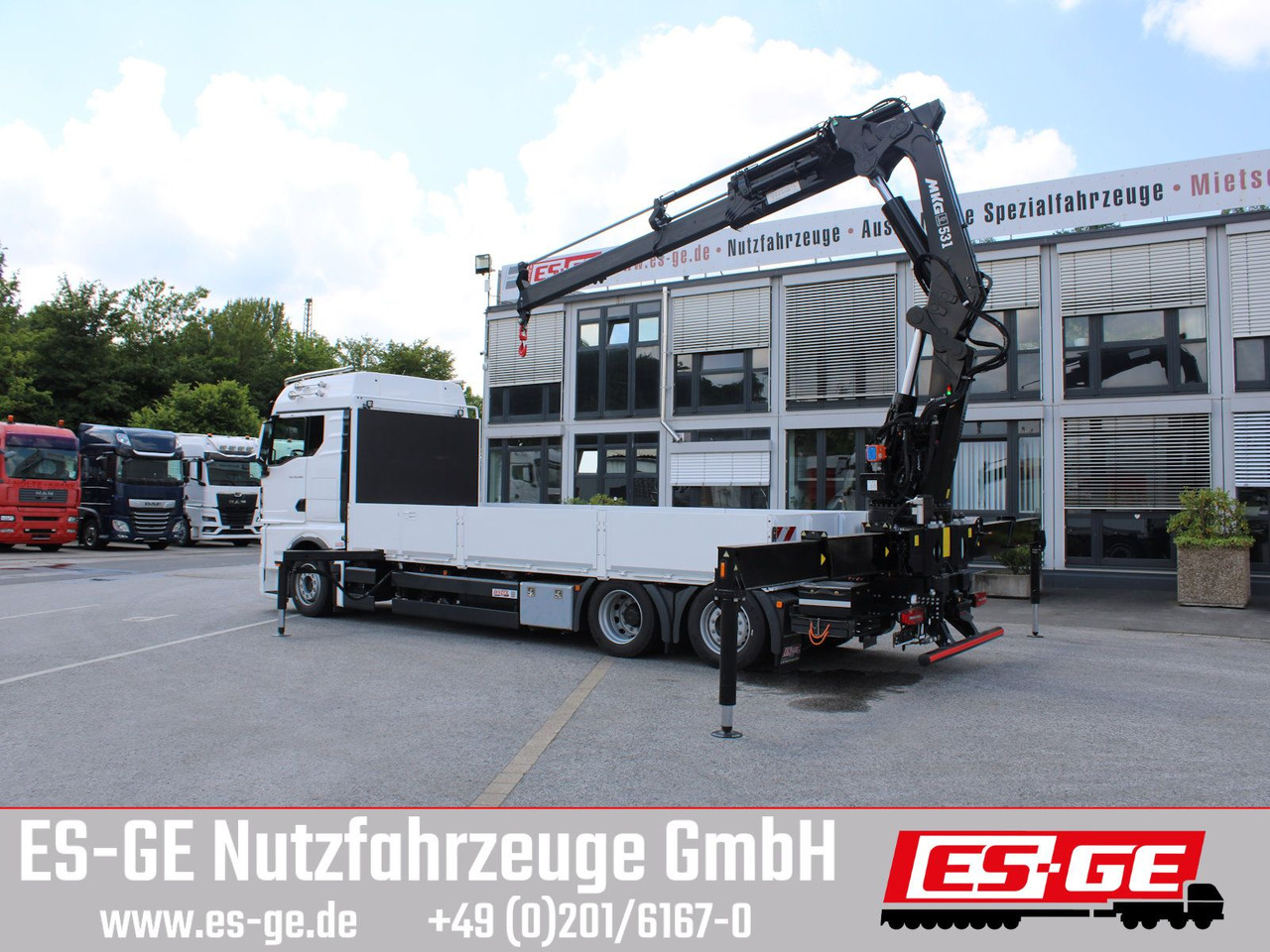 MAN TGX 26.480 6x2-4 LL CH mit MKG HLK531 a5 - Camión caja abierta, Camión grúa: foto 2 MAN TGX 26.480 6x2-4 LL CH mit MKG HLK531 a5 - Camión caja abierta, Camión grúa: foto 2