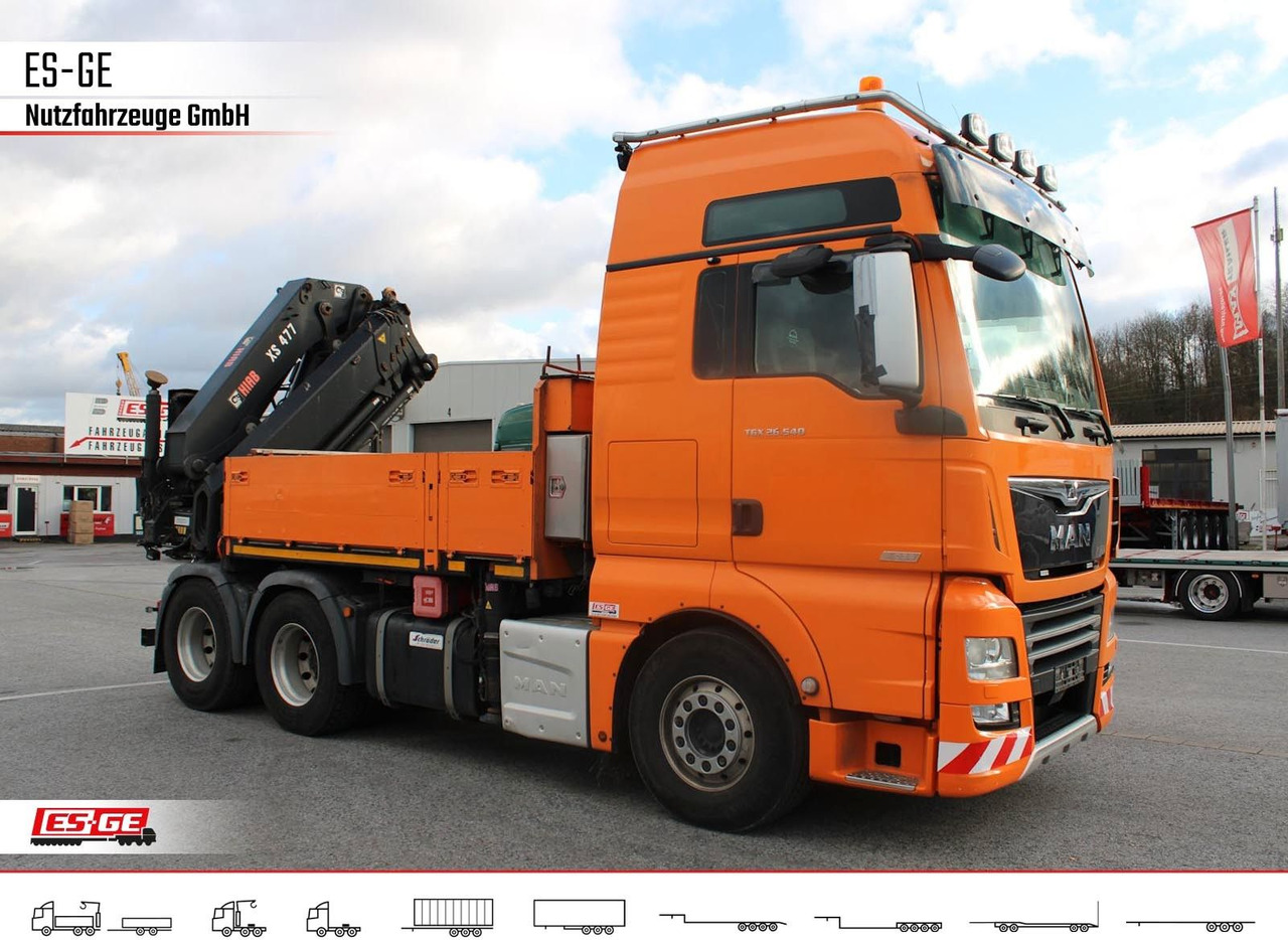 MAN TGX 26.540 + HIABV-Ladekran 477E-4 HIPRO MAN TGX 26.540 + HIABV-Ladekran 477E-4 HIPRO - Camión caja abierta, Camión grúa: foto 3 MAN TGX 26.540 + HIABV-Ladekran 477E-4 HIPRO MAN TGX 26.540 + HIABV-Ladekran 477E-4 HIPRO - Camión caja abierta, Camión grúa: foto 3