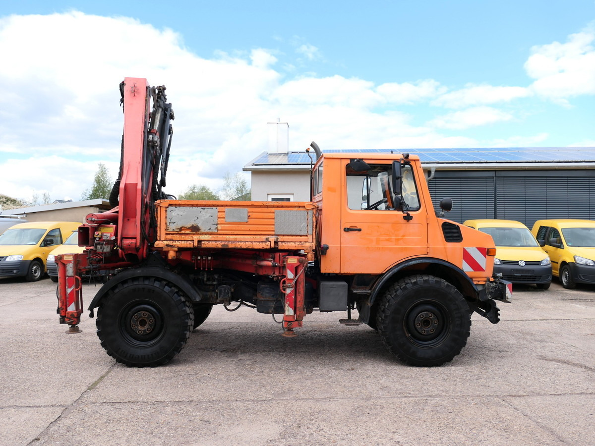 Camión caja abierta, Camión grúa UNIMOG U1450 Palfinger PK 105B AHK STANDHEIZUNG: foto 8