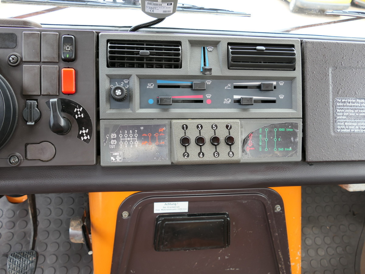 Camión caja abierta, Camión grúa UNIMOG U1450 Palfinger PK 105B AHK STANDHEIZUNG: foto 11