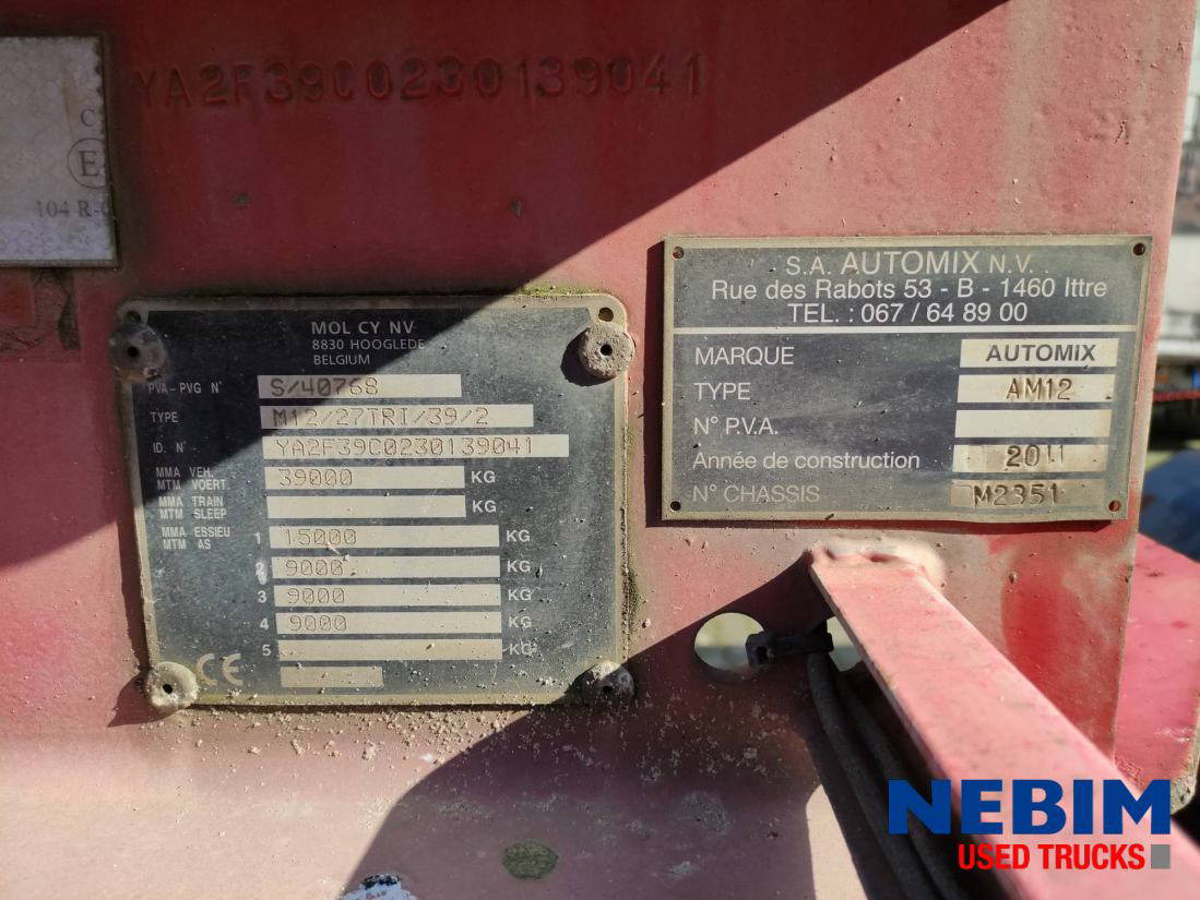 MOL M12/27TRI/39/2 - Steering axle - Semirremolque hormigonera: foto 4 MOL M12/27TRI/39/2 - Steering axle - Semirremolque hormigonera: foto 4