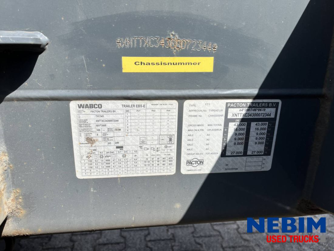 Pacton ET3 - Multi / Slider / Flex - Semirremolque portacontenedore/ Intercambiable: foto 3 Pacton ET3 - Multi / Slider / Flex - Semirremolque portacontenedore/ Intercambiable: foto 3