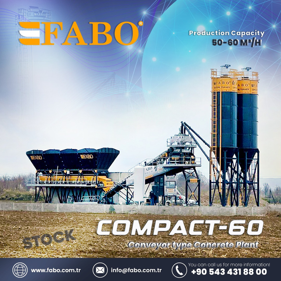 FABO COMPACT-60 CONCRETE PLANT | CONVEYOR TYPE - Planta de hormigón: foto 1 FABO COMPACT-60 CONCRETE PLANT | CONVEYOR TYPE - Planta de hormigón: foto 1