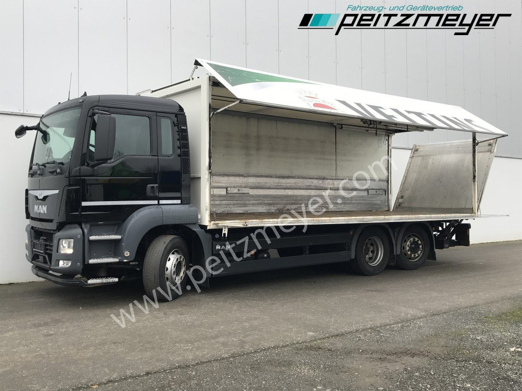 MAN TGS 26.360 FL Ewers Getränke + LBW 2 x AHK, Lenkachse, Kupplung neu - Camión transporte de bebidas: foto 1 MAN TGS 26.360 FL Ewers Getränke + LBW 2 x AHK, Lenkachse, Kupplung neu - Camión transporte de bebidas: foto 1