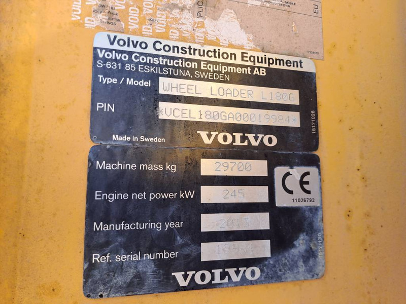 Cargadora de ruedas Volvo L180G: foto 8
